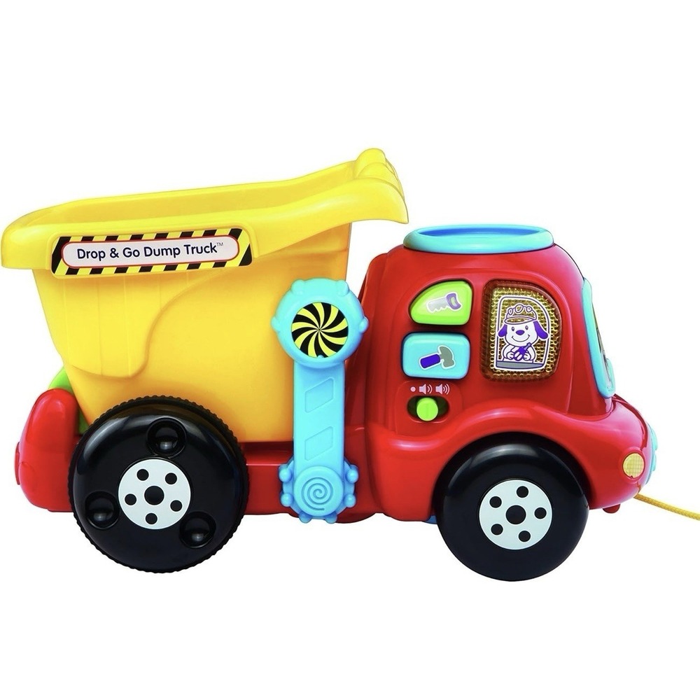 Red Dump Truck Toy Vehicle for Kids Educational Learning Preowned